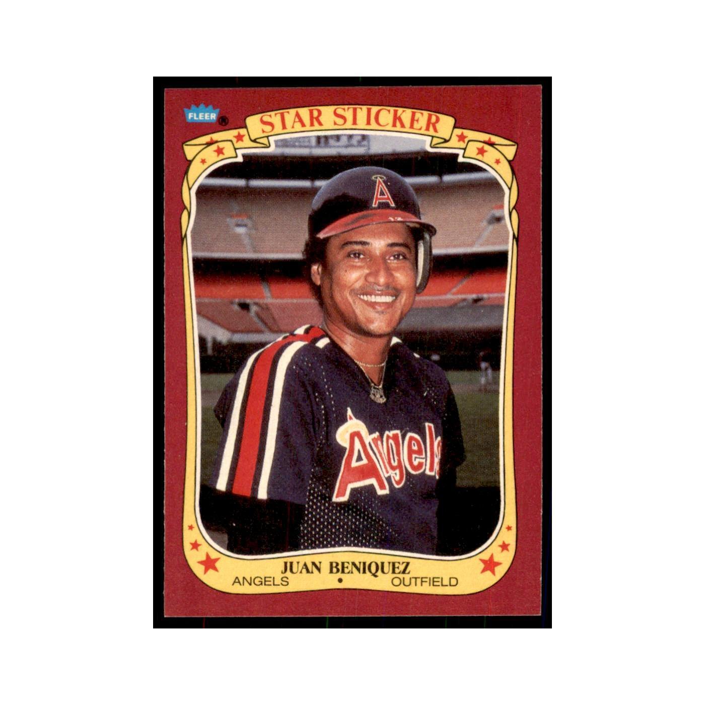 1986 Fleer Star Stickers Juan Beniquez Baseball Card #4 Collectible