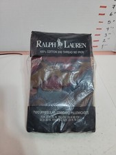 VTG Ralph Lauren Home Collection Damask Two Standard Pillow Cases 20x30"