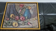 ACRYLIQUE /huile sur panneau signee J Claramunt Rosich peintre CATALAN