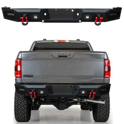 Vijay For 2004-2005-2006 Ford F150 Blcak Rear Bumper With Spotlights and D-Rings