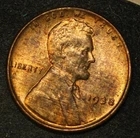 BU 1938 Lincoln Wheat Cent Wood Grain  "Woody"