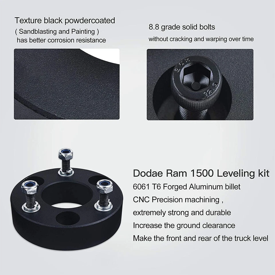 2.5" Front Leveling Lift kit for 2006-2025 Dodge Ram 1500 4WD 2005 -2011 Dakota Foto 4 de 4