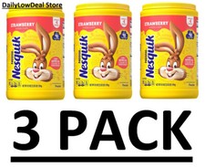 3 PACK - Nesquik Strawberry Powder Drink Mix 41.9 oz Total 125.7 oz FREE SHIP