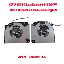 Laptop CPU GPU FAN DFSCL12E16486S-FQNW DFSCL12E06486S-FQNX 4PIN DC12V 1A New