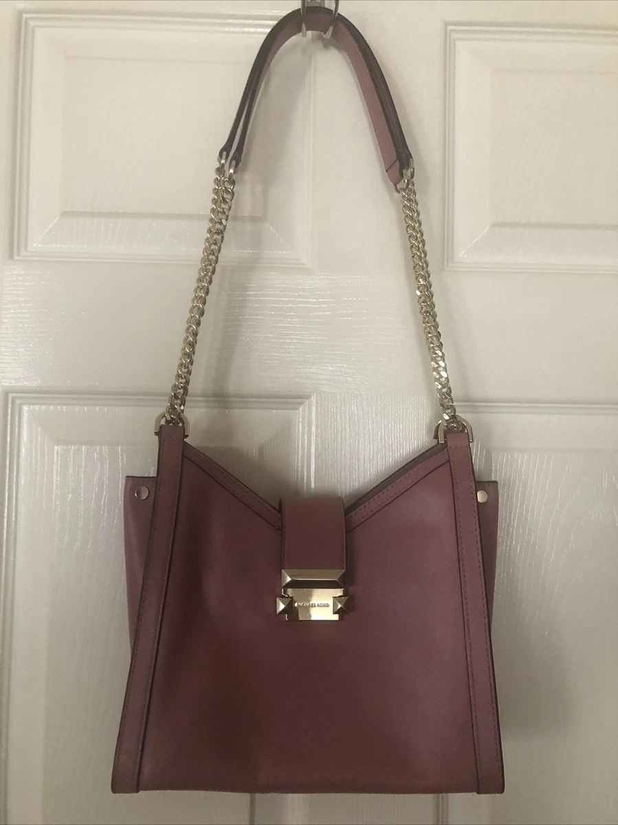Michael kors whitney polished leather shoulder store bag