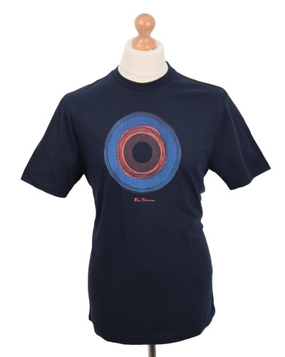BEN SHERMAN NAVY SKETCH TARGET T SHIRT MOD CLOTHING SKA NORTHERN SOUL RETRO MODS - 第 1/2 張圖片