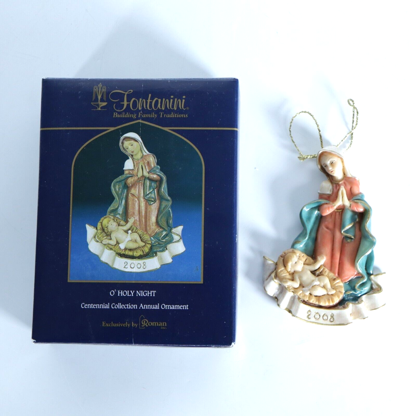 2008 Fontanini Danbury Mint O' Holy Night Ornament 54000DM Mary Baby Jesus