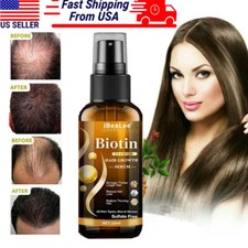Biotin Hair Growth Spray Anti Hair Loss Fast Regrowth Scalp Treatment Serum US