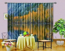 3D Mountain View ZHUA3049 Photo Curtain Window Blockout Fabric Amy 2023
