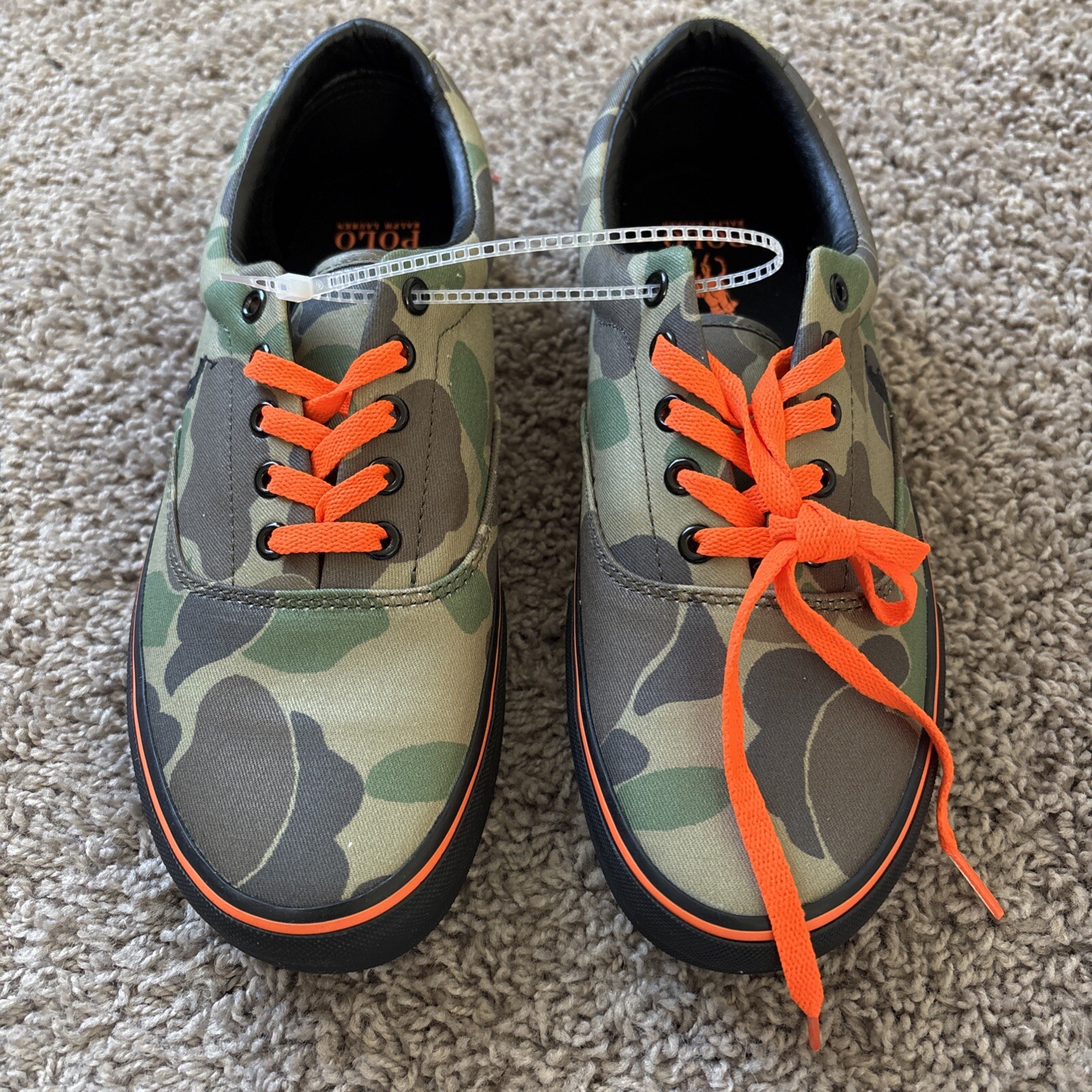 Polo Ralph Lauren uomo taglia 9 5 Keaton Pony mimetica atletica casual sneaker nuova