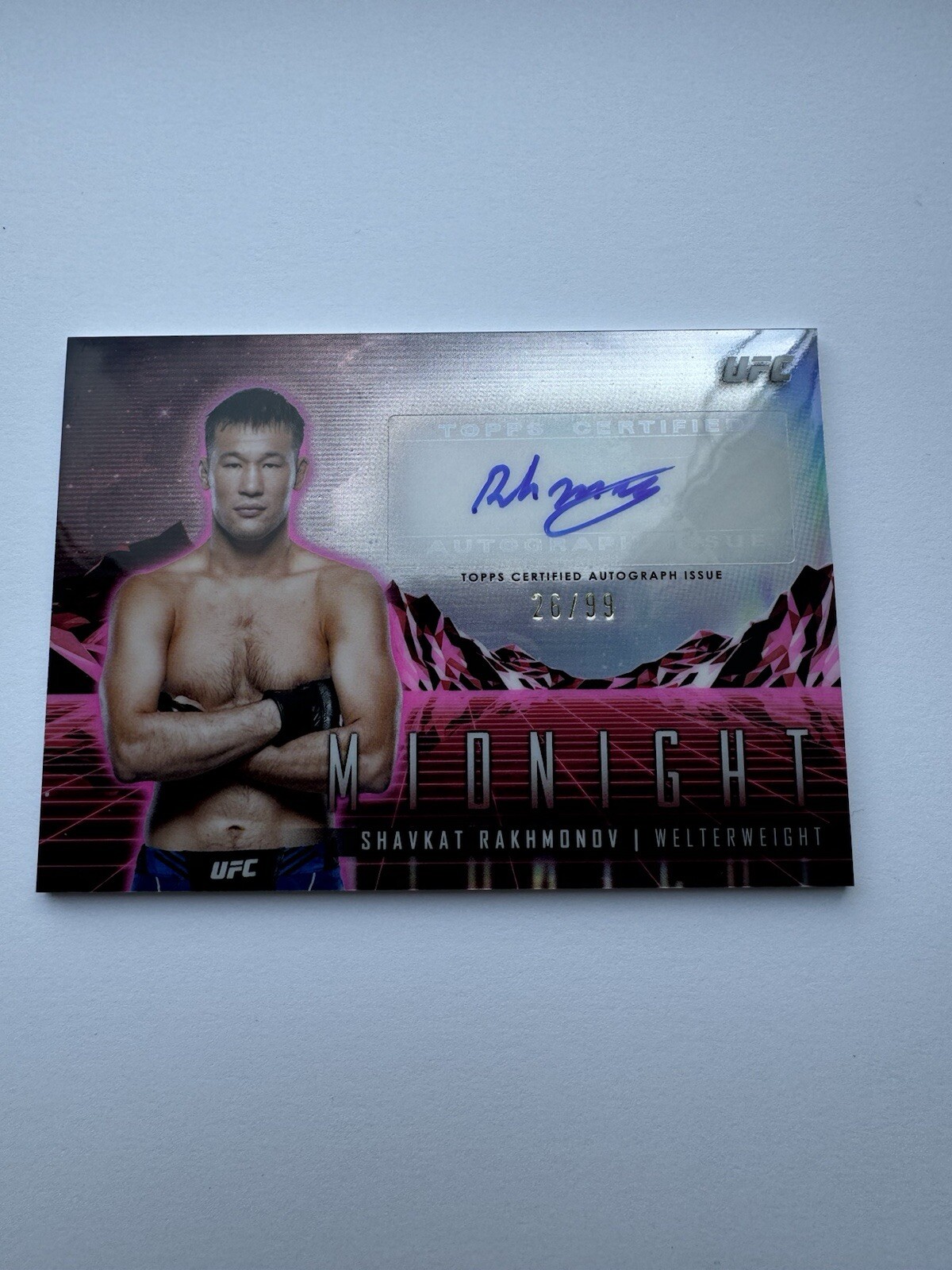 2024 Topps Midnight UFC SHAVKAT RAKHMONOV Horizon Signatures Twilight Auto /99