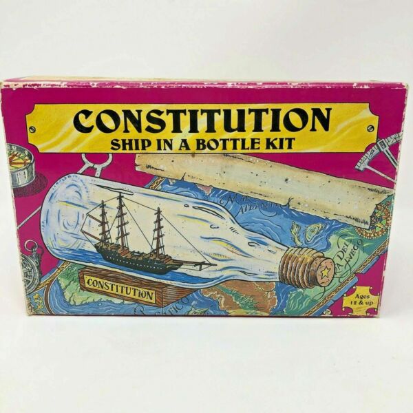 USS Constitution Ship in a Bottle Kit Woodkrafter 