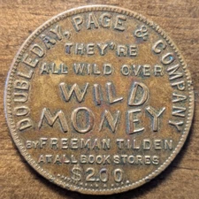 Garden City, New York Wild Money Freeman Tilden Book Good Luck Swastika Token
