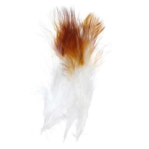 Marabou Feathers 4-6" 6g White with Brown Tip