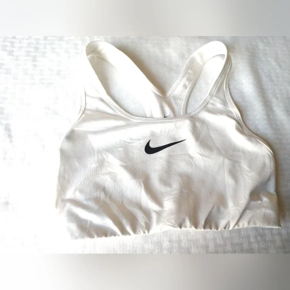 Nike Sports Bra White Dri-Fit Size Small-image