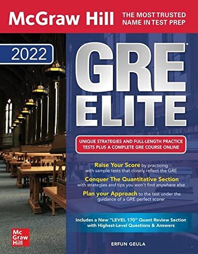McGraw Hill GRE Elite 2022 (TEST PREP) by Erfun Geula (2021)