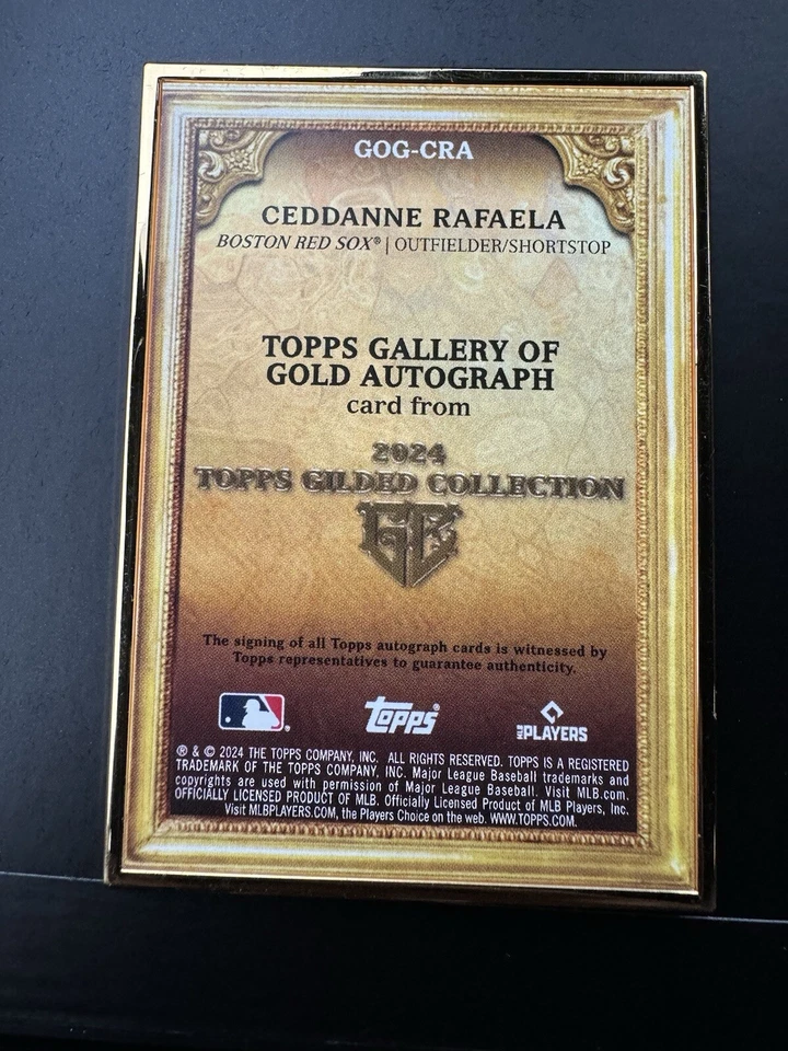 Ceddanne Rafaela 2024 Topps Gilded Gold Framed Auto 32/50 - Image 4 of 4