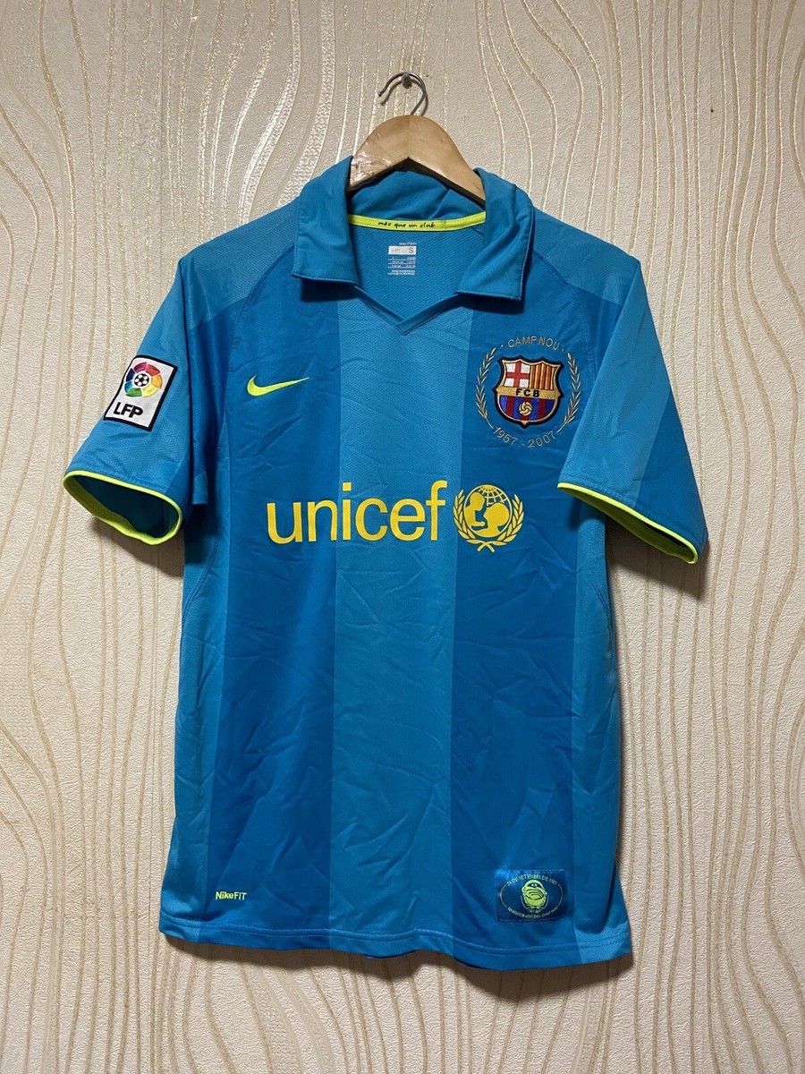 BARCELONA 2007 2008 AWAY FOOTBALL SHIRT SOCCER JERSEY NIKE