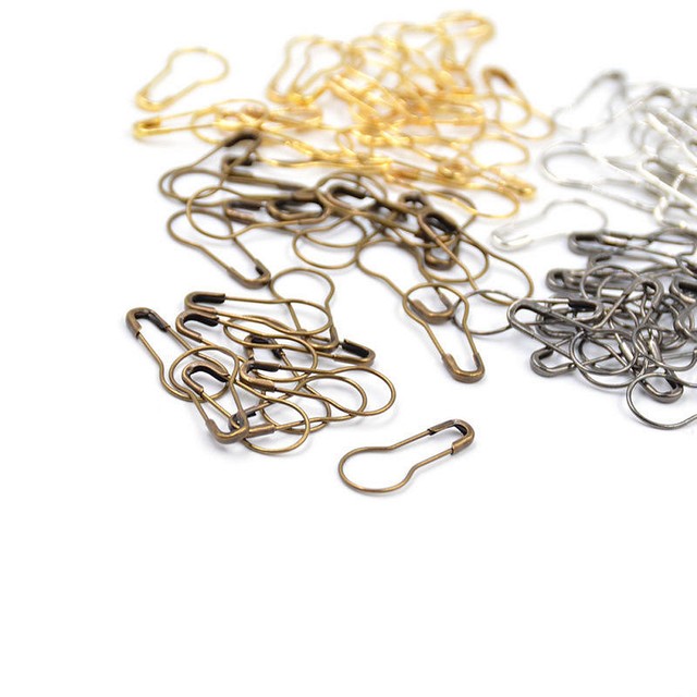 100 Pcs Needle Clip Knitting Craft Stitch Crochet Tool Copper Markers Locking