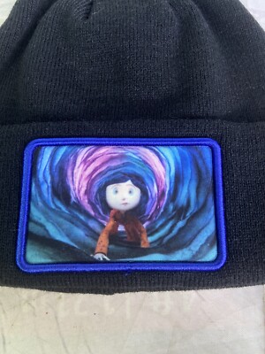 Coraline Printed Logo Knit Cuff Beanie Hat Cap Adult One  display picture 2