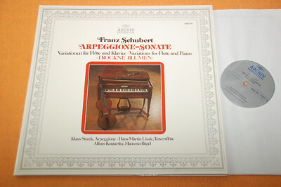 Storck, Linde Schubert Arpeggione Sonata Flute Variations German DGG Archiv NM