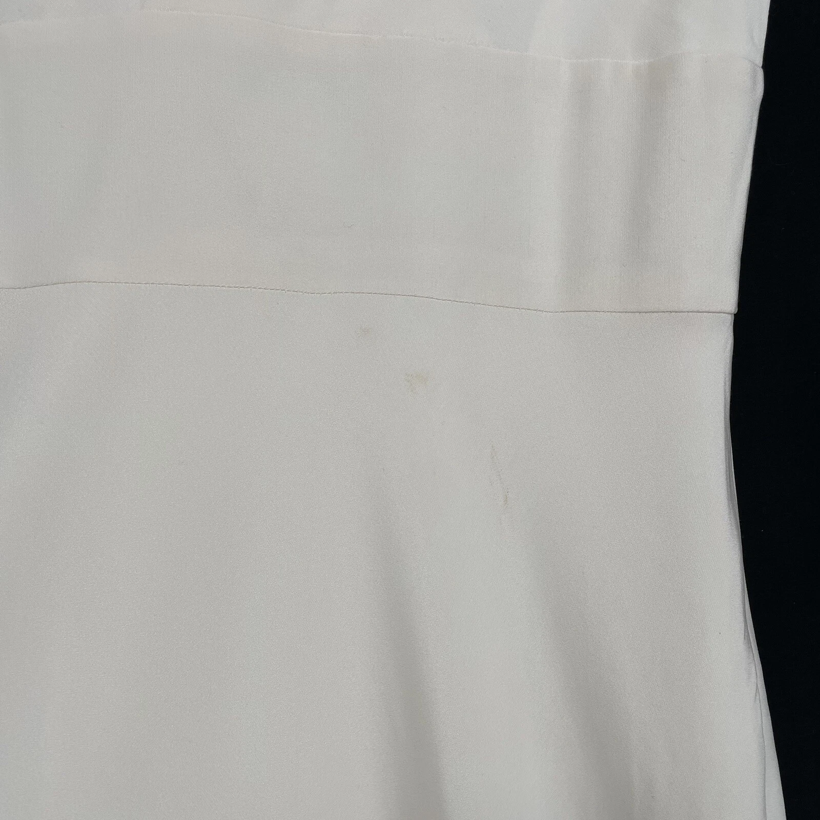 OFF WHITE Abito vestito J Crew Sophia in seta donna Petite taglia 2 bianco sporco beige