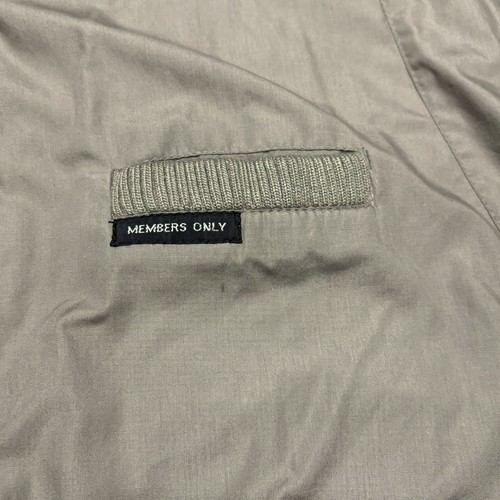 Members Only Jacket Mens 40 Tan Khaki Iconic Racer Bomber Retro Vintage Coat - Picture 4 of 11