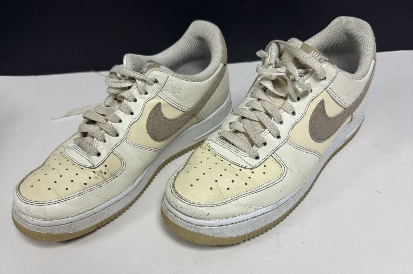 FN5832-101 Nike Air Force 1 '07 LV8 Sail Khaki Coconut Milk White (Men's) SZ 8.5