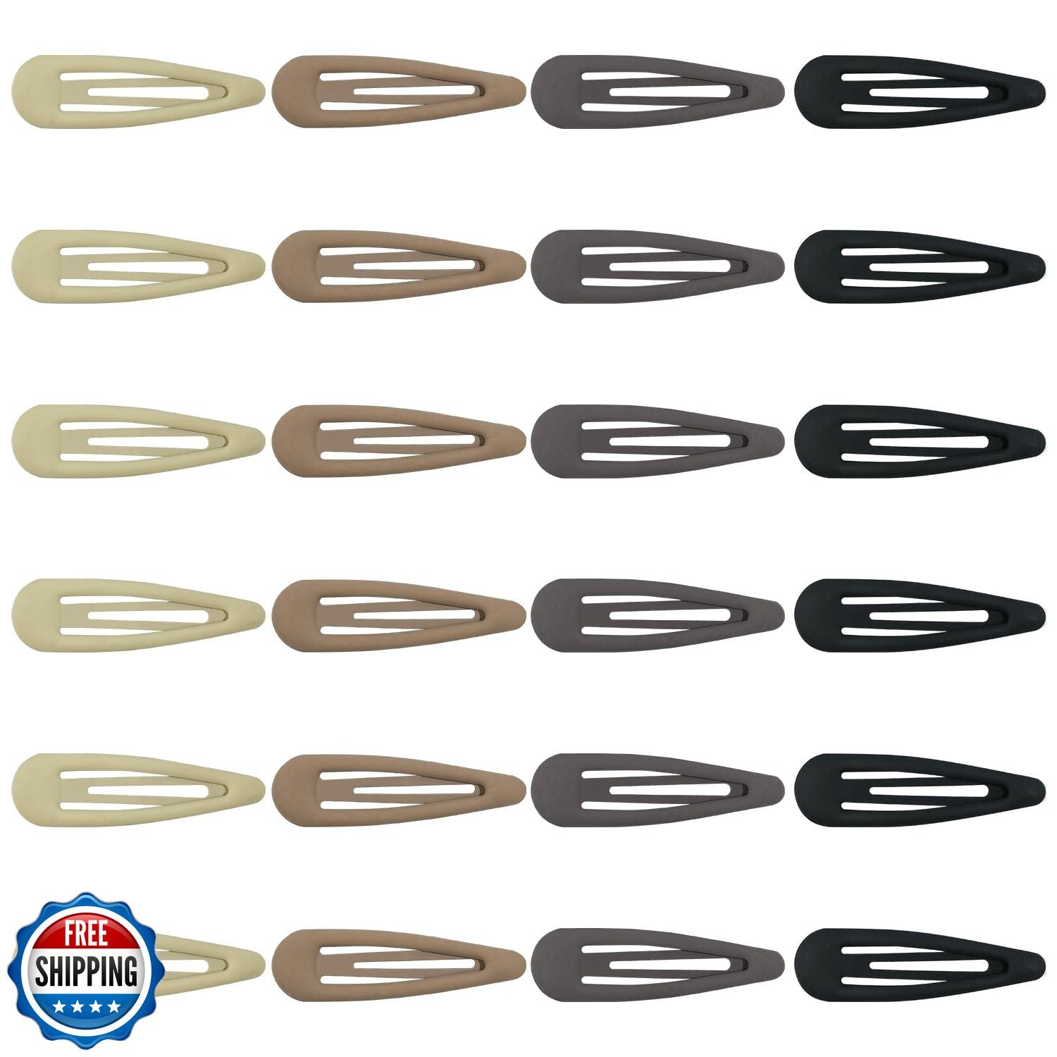 16pcs Tortoise Snap Hair Clips Vintage Style Hairpin Accessories