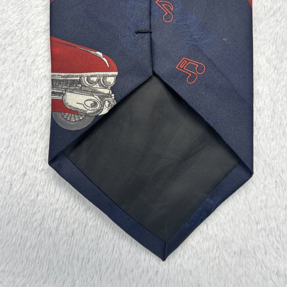 Coca Cola Navy Blue Rock N Roll Theme Men’s Necktie 3.75”x 57” 100% Polyester - Image 3 of 4