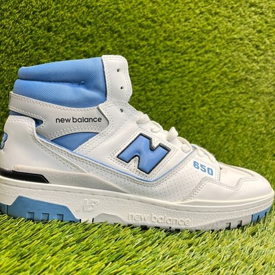 New Balance 650 Mens Size 10.5 White Blue Gray Athletic Leather Shoes Sneakers