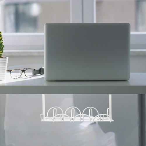 2 Sets Plug-in Rack Cable Storage under Desk Cord Management Organizer - 第 11/12 張圖片