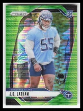 2024 Panini Prizm Prizms Neon Green Pulsar #334 JC Latham