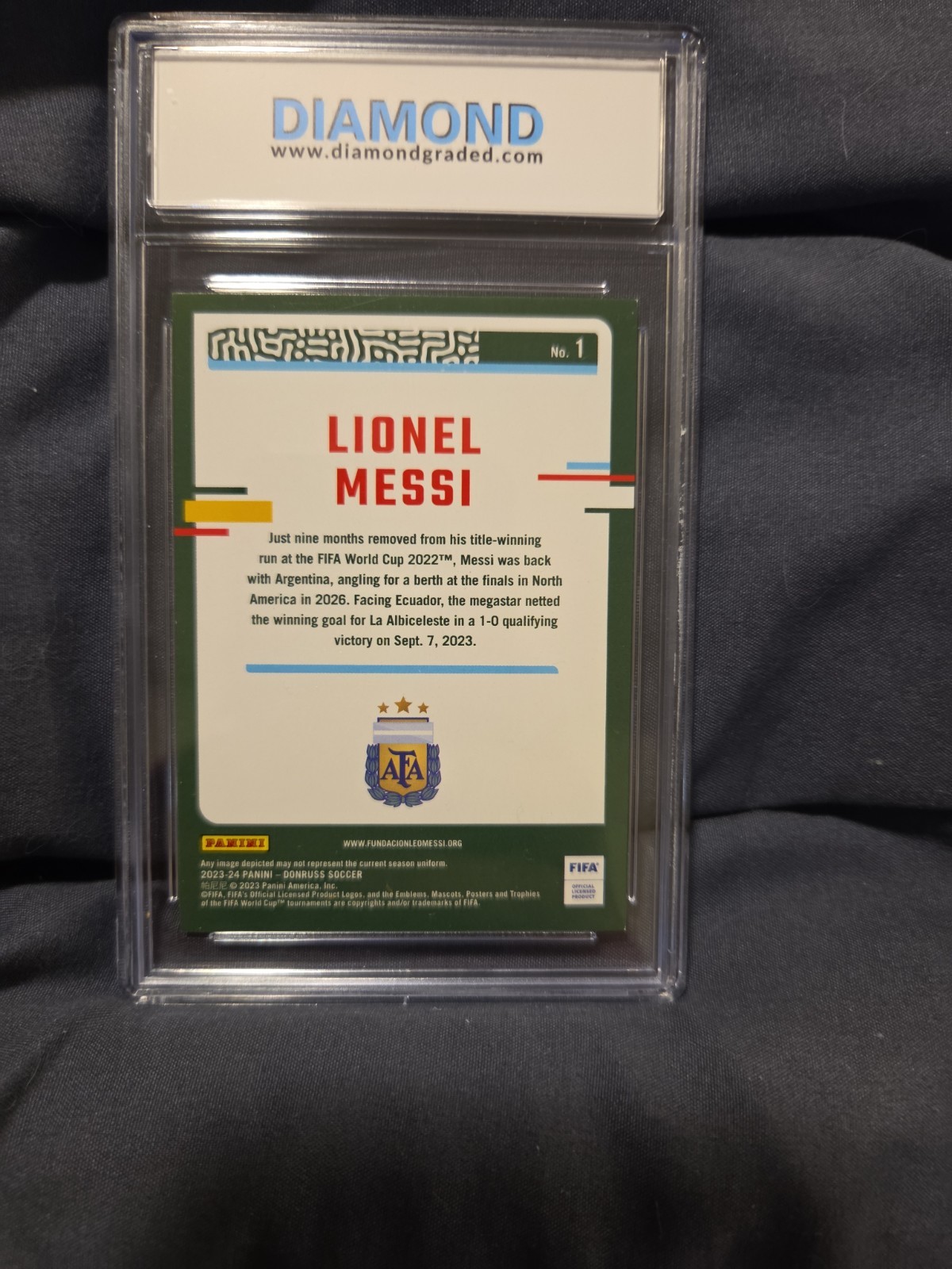 2023-24 Donruss Soccer #1 Lionel Messi Gem Mint 9 view 5