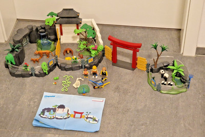 Playmobil 4852 Asiatischer ZOO TIERPARK Gehege TIERE AFFEN TIGER PANDA BÄREN