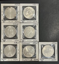 LOT OF  7 German 10 Deutsche Mark 1972  Olympic Silver Coins