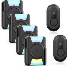CallToU Hearing Impaired Doorbell, Waterproof Door Chime Kit 1000ft Wireless ...