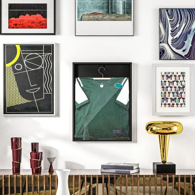 HOMCOM Fußball Trikot Rahmen Display, Trikotrahmen mit UV-Schutz Acrylplatte