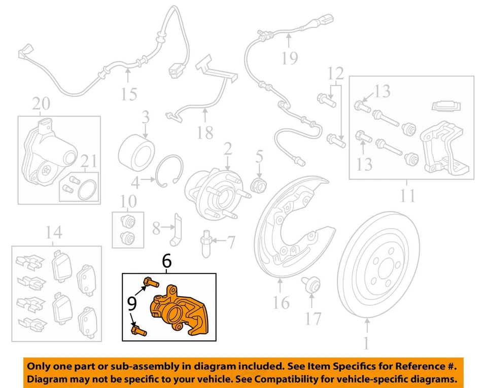 Pinza de freno roja Jaguar F-Type LH 2014-2019 trasera izquierda lado del conductor OEM Foto 3 de 4