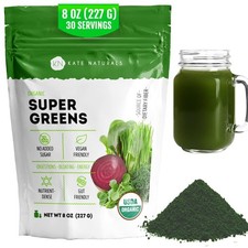 Organic Super Greens Powder 8oz 227g Detox Drink Blend Superfood