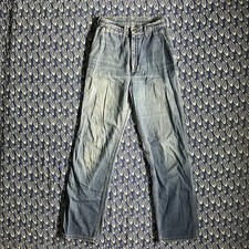 VTG 60s Oshkosh Bgosh Sanforized Carpenter Denim Jeans 27x32 Distressed Repaired