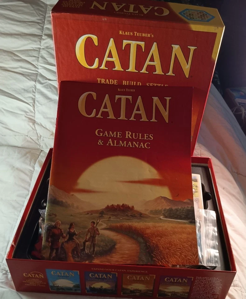 CATAN Board Game Classic Red Box Trade Build Settle Strategy Game - Image 4 of 4