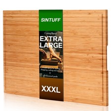 Extra Large Bamboo Cutting Board 30x20 Inch Kitchen Prep Board