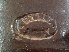 Antique Bourne Denby Brown Stoneware Bottle with Spout - 19cm Height