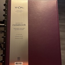TUL Custom Note-Taking System Discbound Leather Notebook, Letter Size, Purple