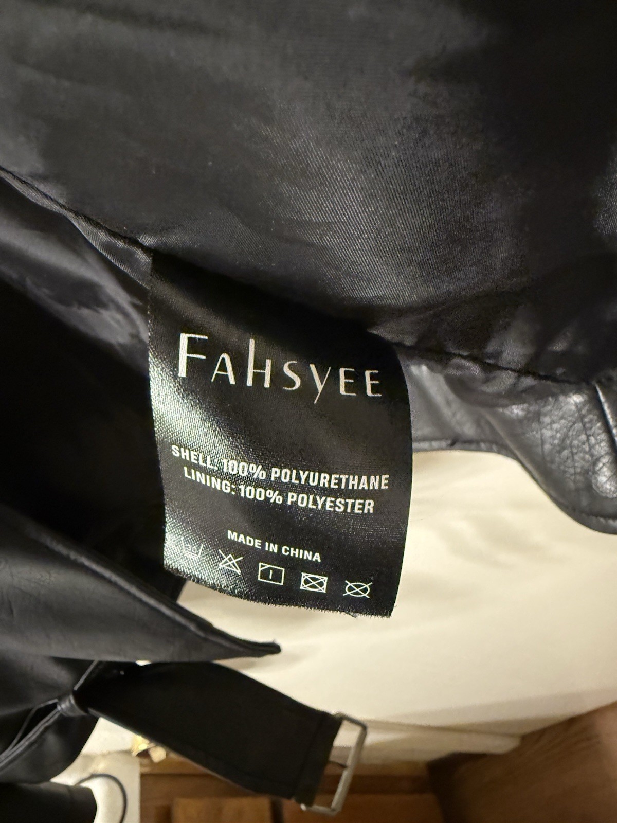 Faux Leather Jacket Men Large - image 5