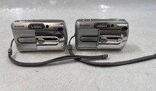 Lot of 2 Fujifilm FinePix A340 4.0MP Compact Digital Cameras Silver GC-6637