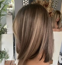 Highlight Brown Blonde Human Hair 13X4 Lace Front Wig