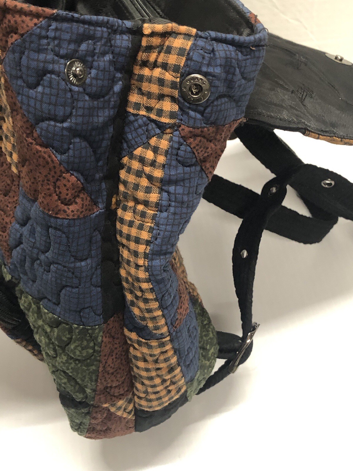Quilted Patchwork Style Backpack/Purse Donna Sharp - image 11