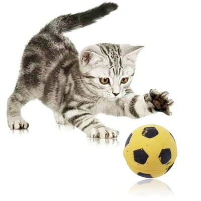 4 Stück Schwamm Fußball Fußbälle Cat Kitty Toys